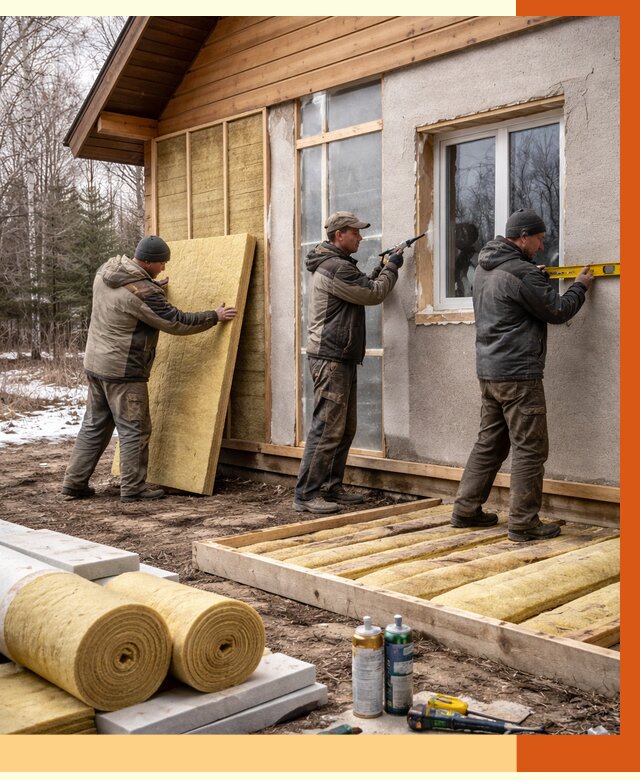 Утепление дачного дома в Похвистневе от 4870 руб/м2 — недорого | ТепломастерПхв
