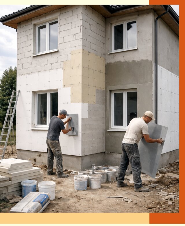 Утепление дома из газобетона в Похвистневе от 4306 руб./м² — заказать у ТепломастерПхв